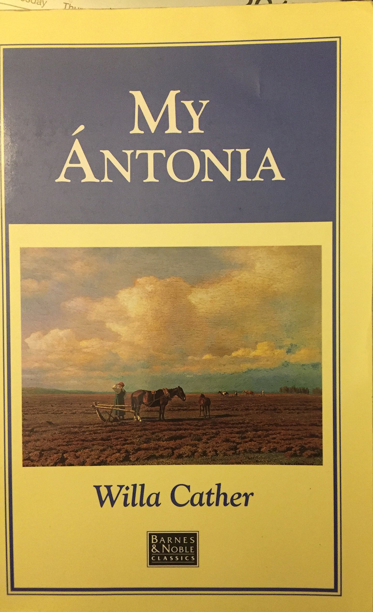My Antonia book cover