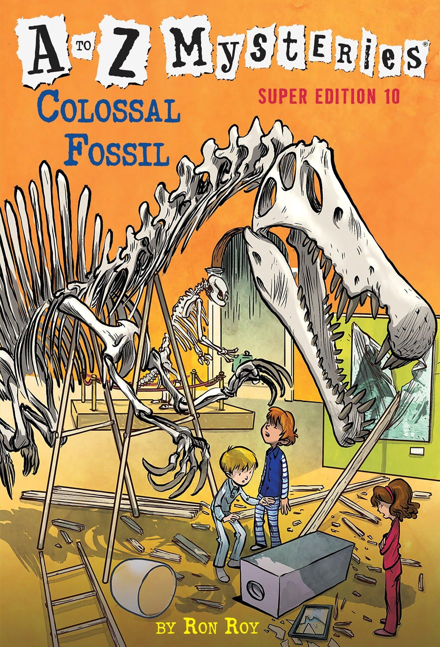 A to Z Mysteries Super Edition #10: Colossal Fossil book cover