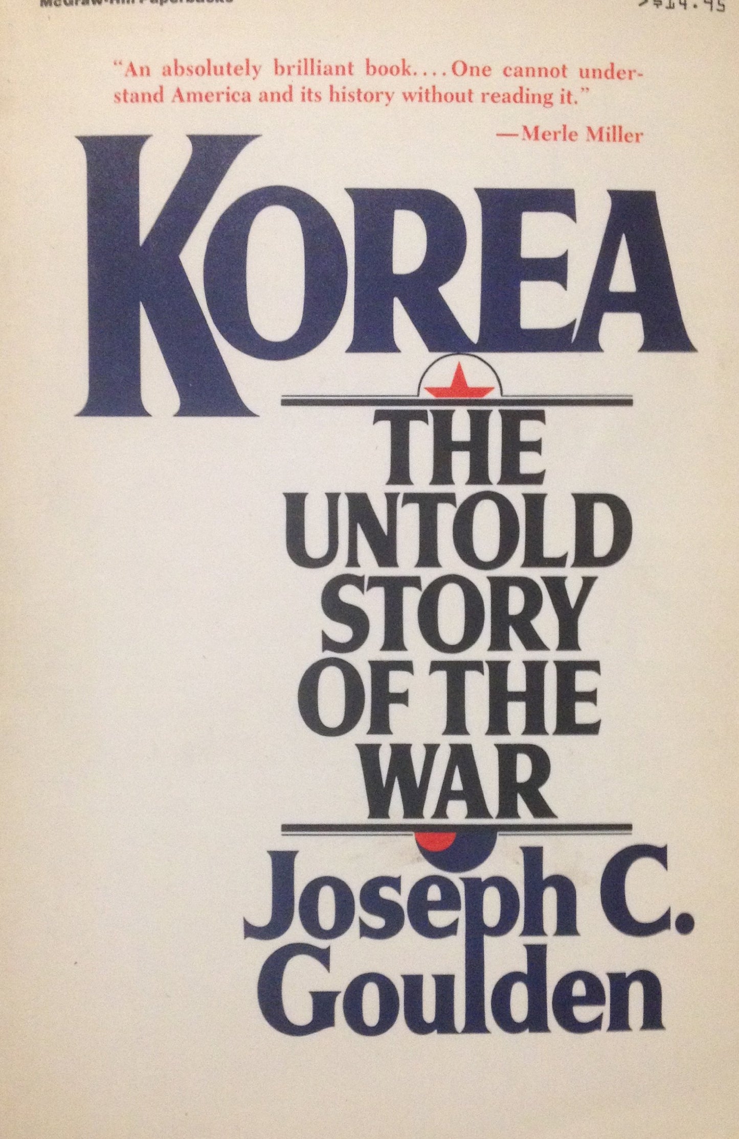 Korea, the Untold Story of the War (McGraw-Hill Pbk) book cover