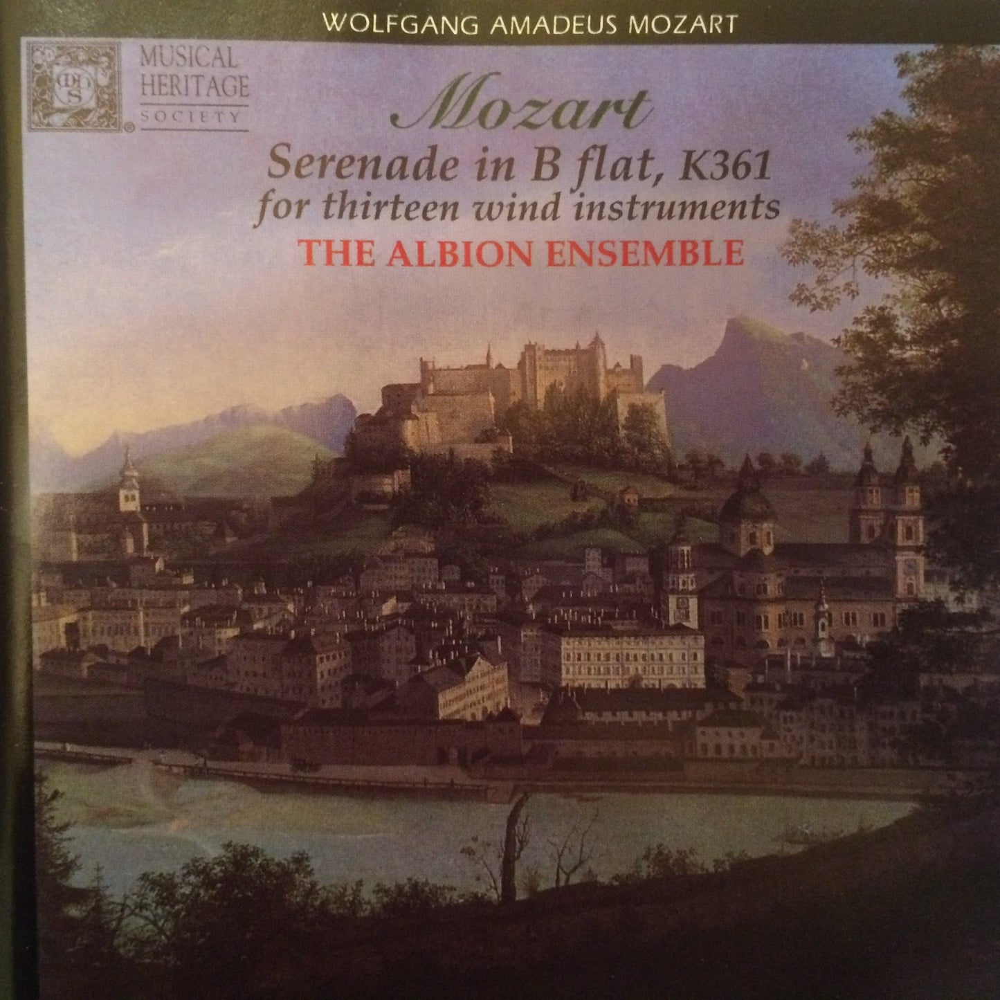 Mozart, Serenade in B Flat, K361 for Thirteen Wind Instruments, the Albion Emsemble book cover