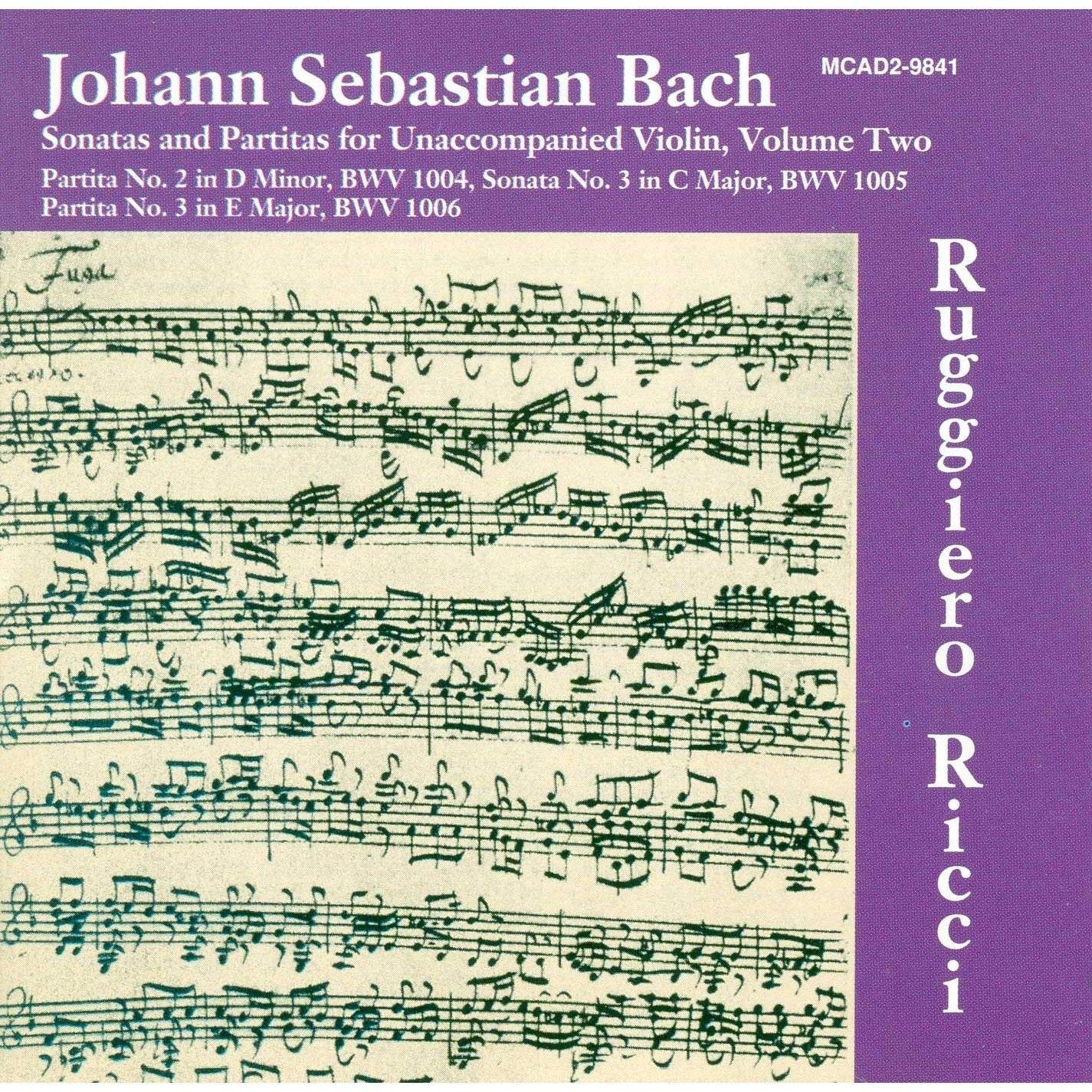 Bach: Sonatas and Paritas for Unaccompanied Violin, Volume Two book cover