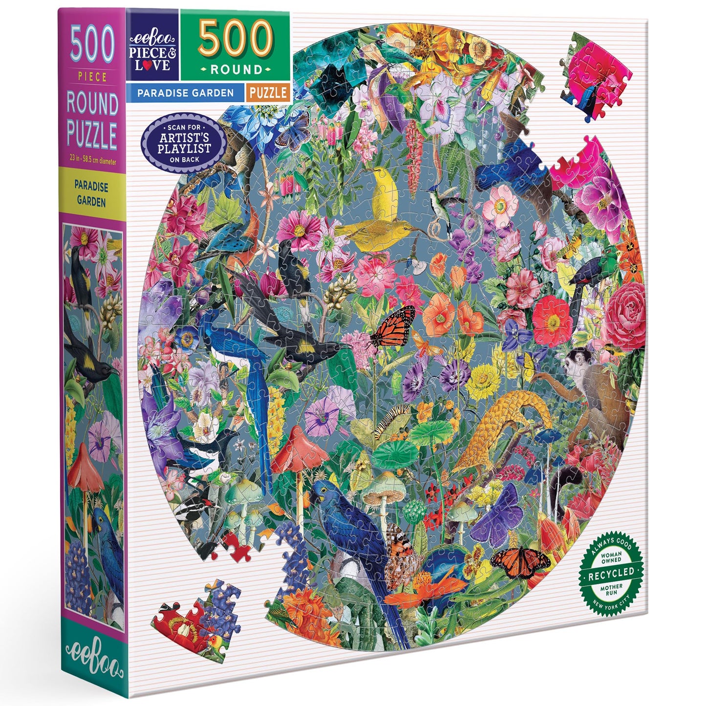 Paradise Garden 500 Piece Round Puzzle book cover