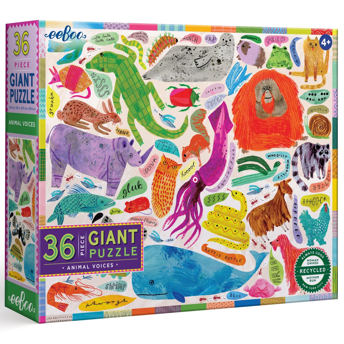 Animal Voices 36 Piece Giant Puzzle book cover