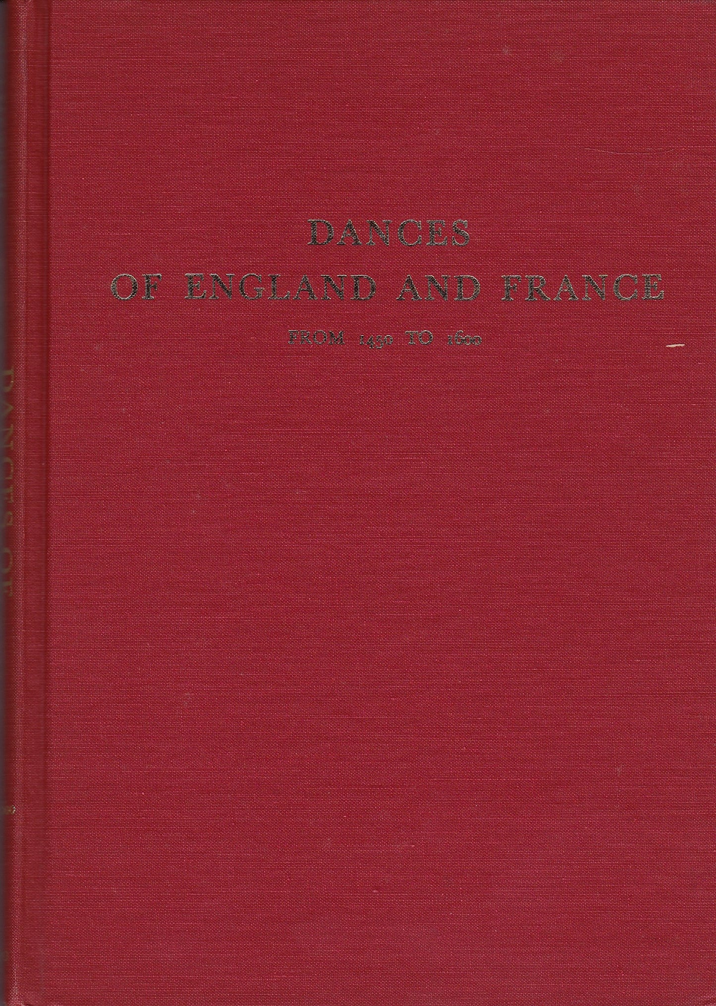Dances of England and France from 1450-1600 book cover