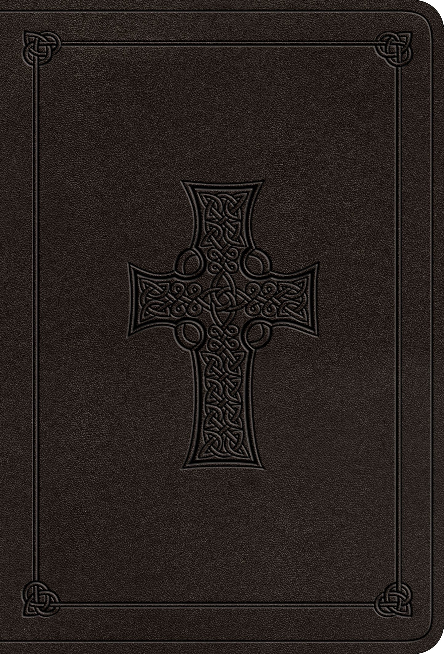 ESV Value Large Print Compact Bible (Trutone, Charcoal, Celtic Cross Design) book cover