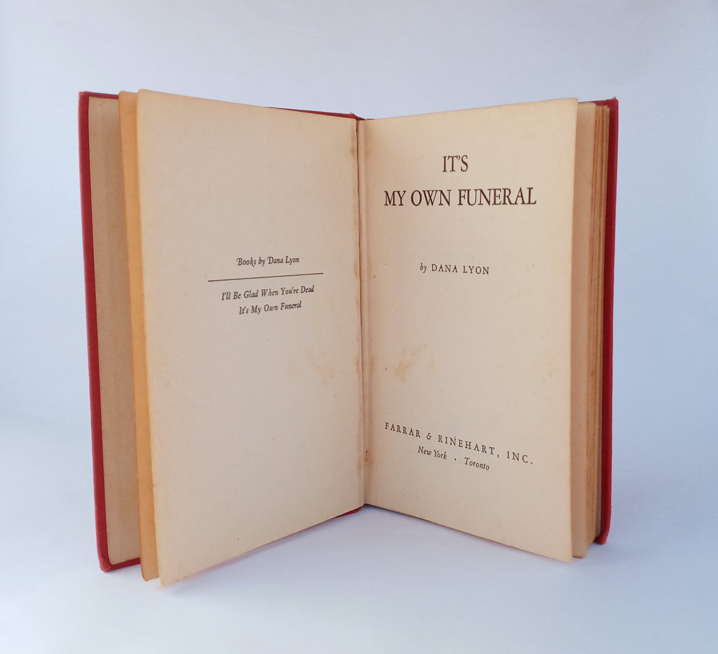 It's My Own Funeral book cover