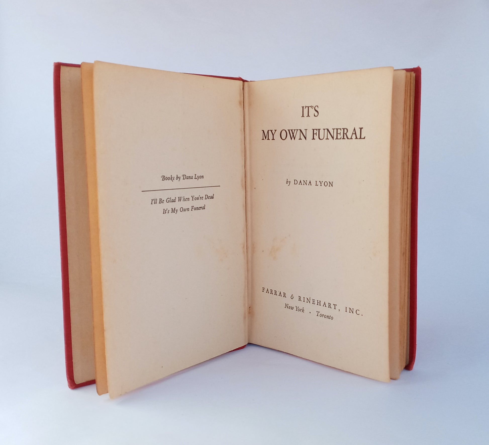 It's My Own Funeral book cover