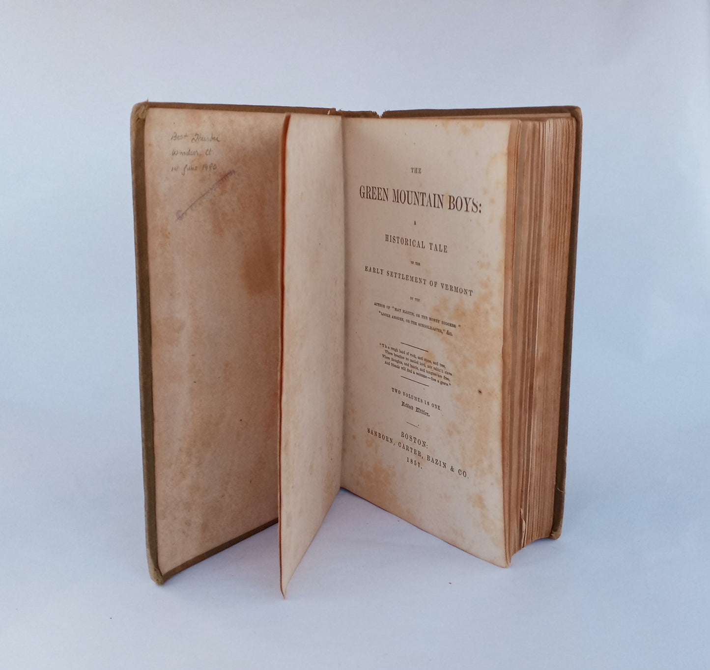 The Green Mountain Boys: A Historical Tale of the Early Settlement of Vermont book cover