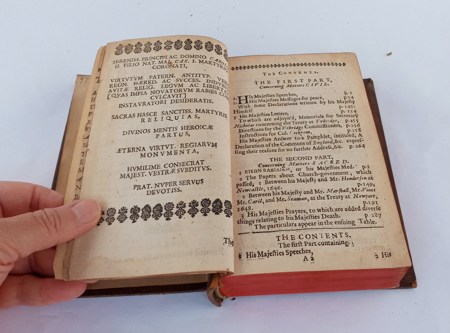 Reliquiæ Sacræ Carolinæ. Or the Works of that Great Monarch and Glorious Martyr King Charls the I: Collected together, and digested in order, according to their severall subjects, civil and sacred book cover
