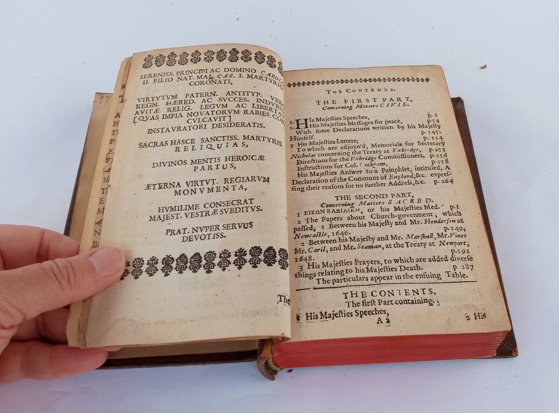 Reliquiæ Sacræ Carolinæ. Or the Works of that Great Monarch and Glorious Martyr King Charls the I: Collected together, and digested in order, according to their severall subjects, civil and sacred book cover