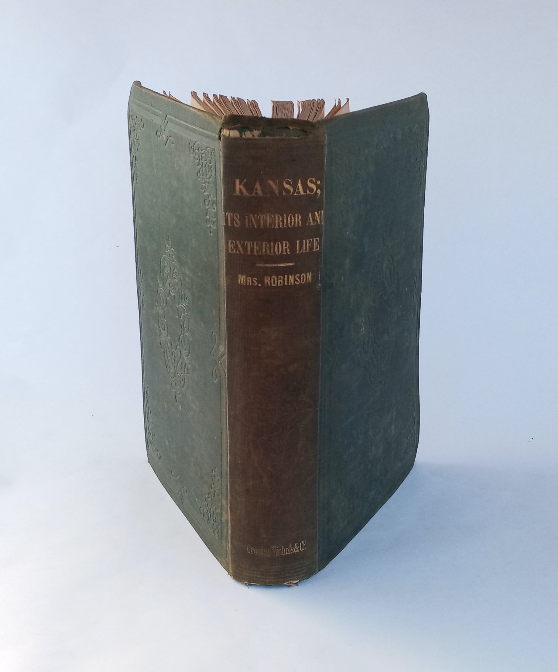Kansas; its Interior and Exterior Life. Including a full view of its settlement, political history, social life, climate, soil, productions, scenery, etc. book cover
