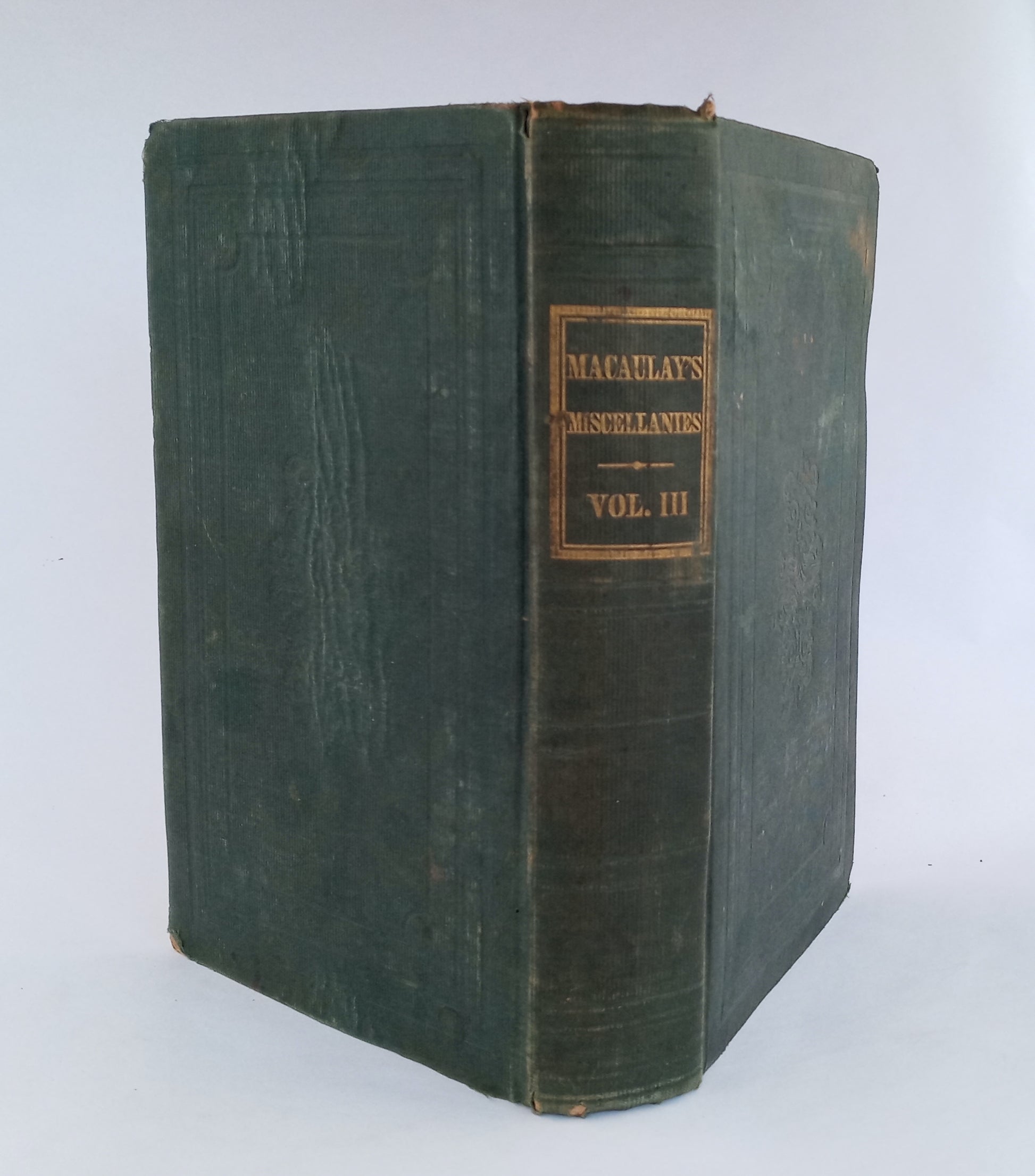 Critical and Miscellaneous Essays, vol. III book cover