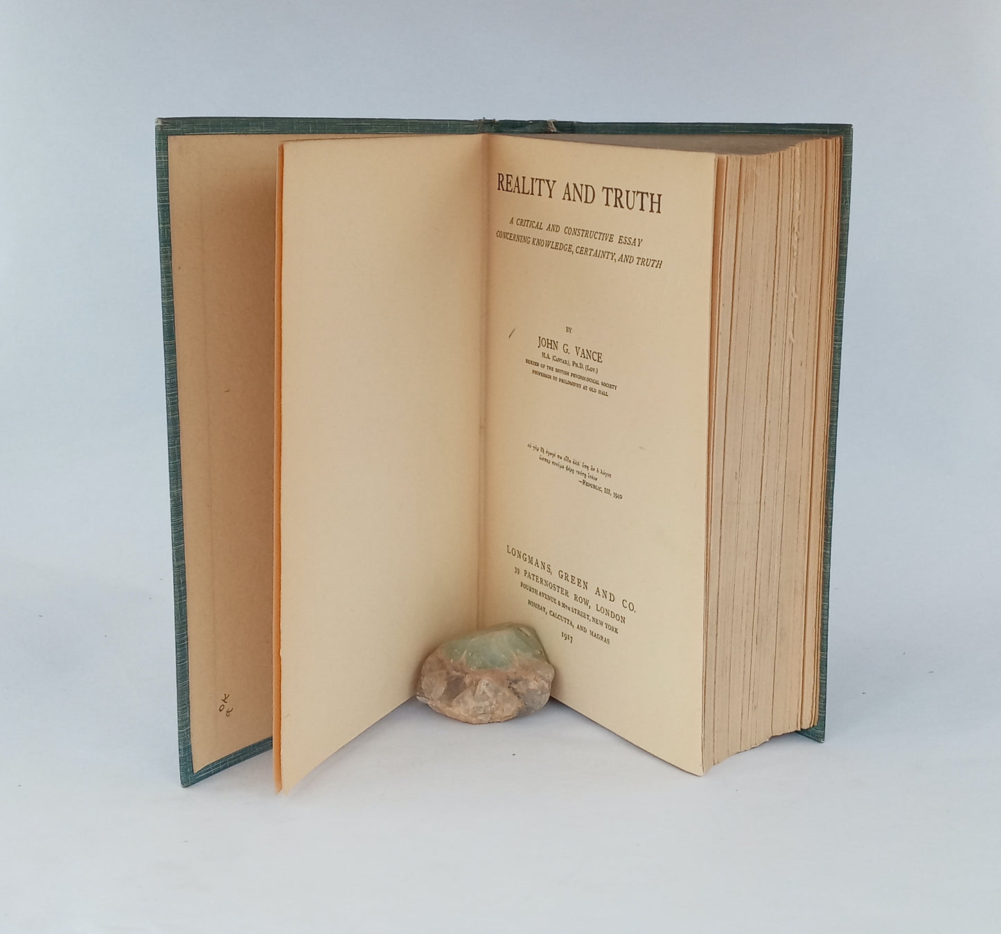 Reality and Truth: A Critical and Constructive Essay Concerning Knowledge, Certainty, and Truth book cover