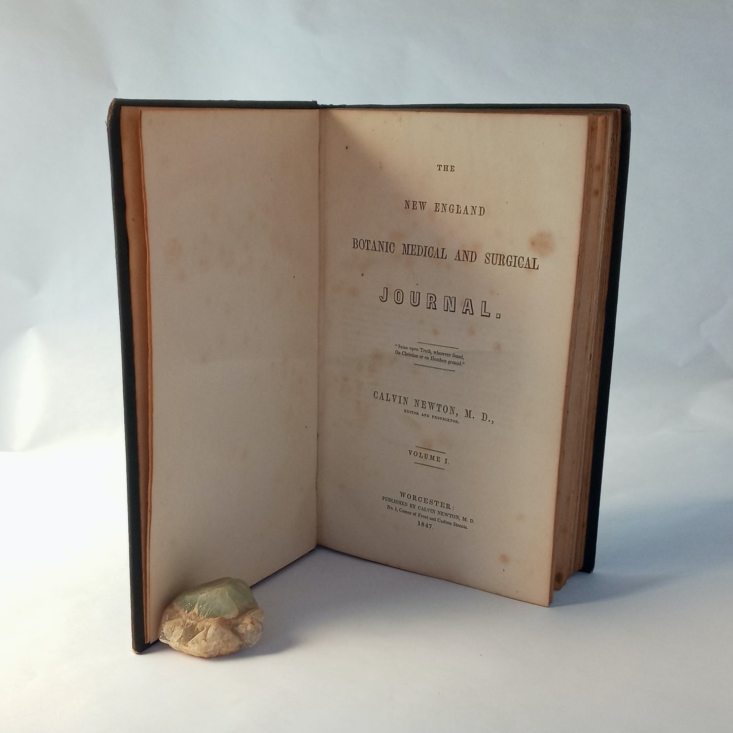 The New England Botanic Medical and Surgical Journal, Volume I book cover