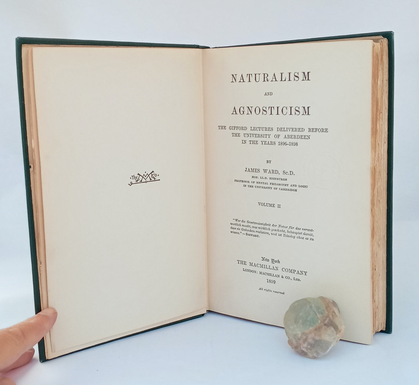 Naturalism and Agnosticism: The Gifford Lectures Delivered Before the University of Aberdeen in the Years 1896-1898, vol. II book cover