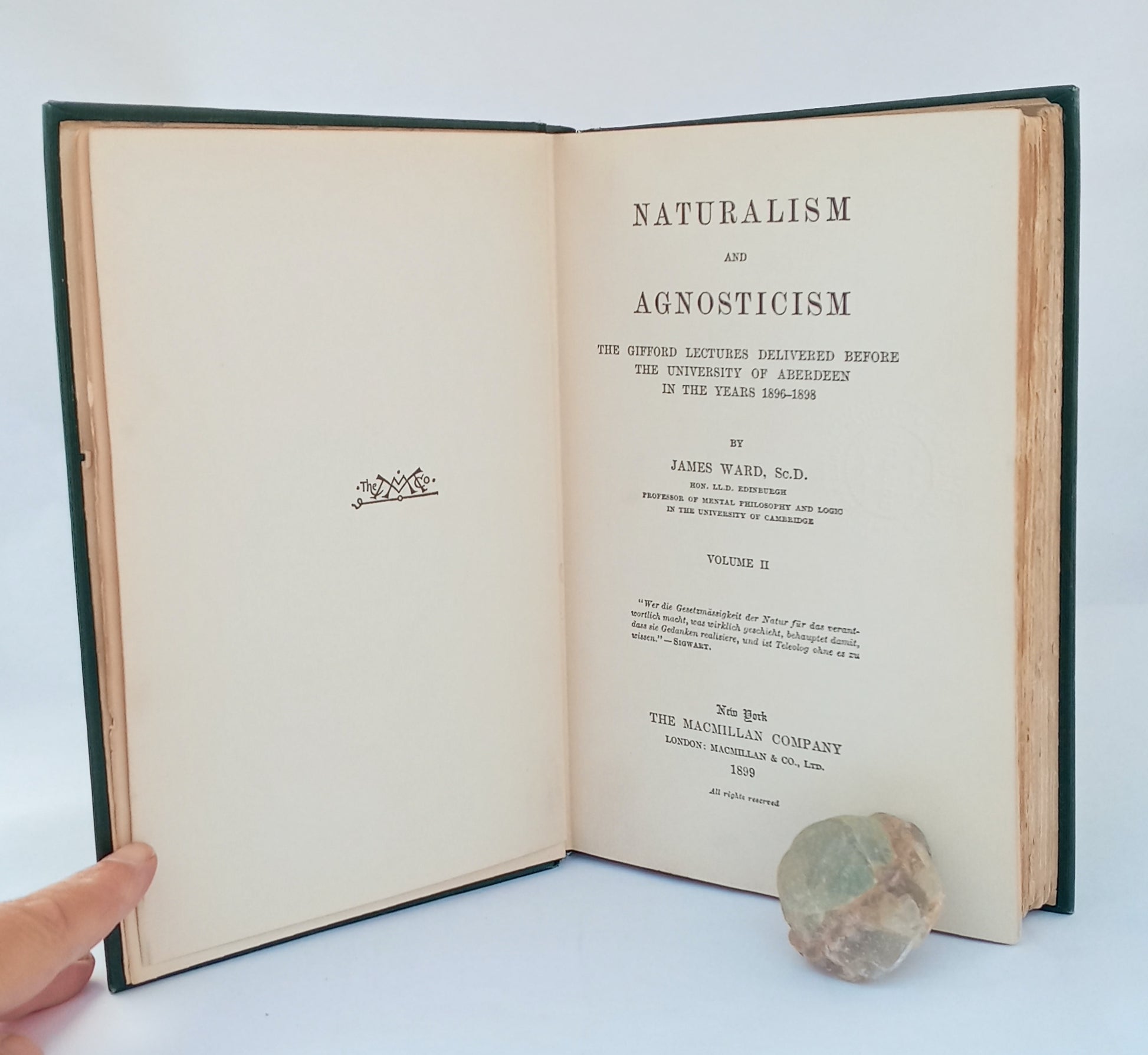 Naturalism and Agnosticism: The Gifford Lectures Delivered Before the University of Aberdeen in the Years 1896-1898, vol. II book cover