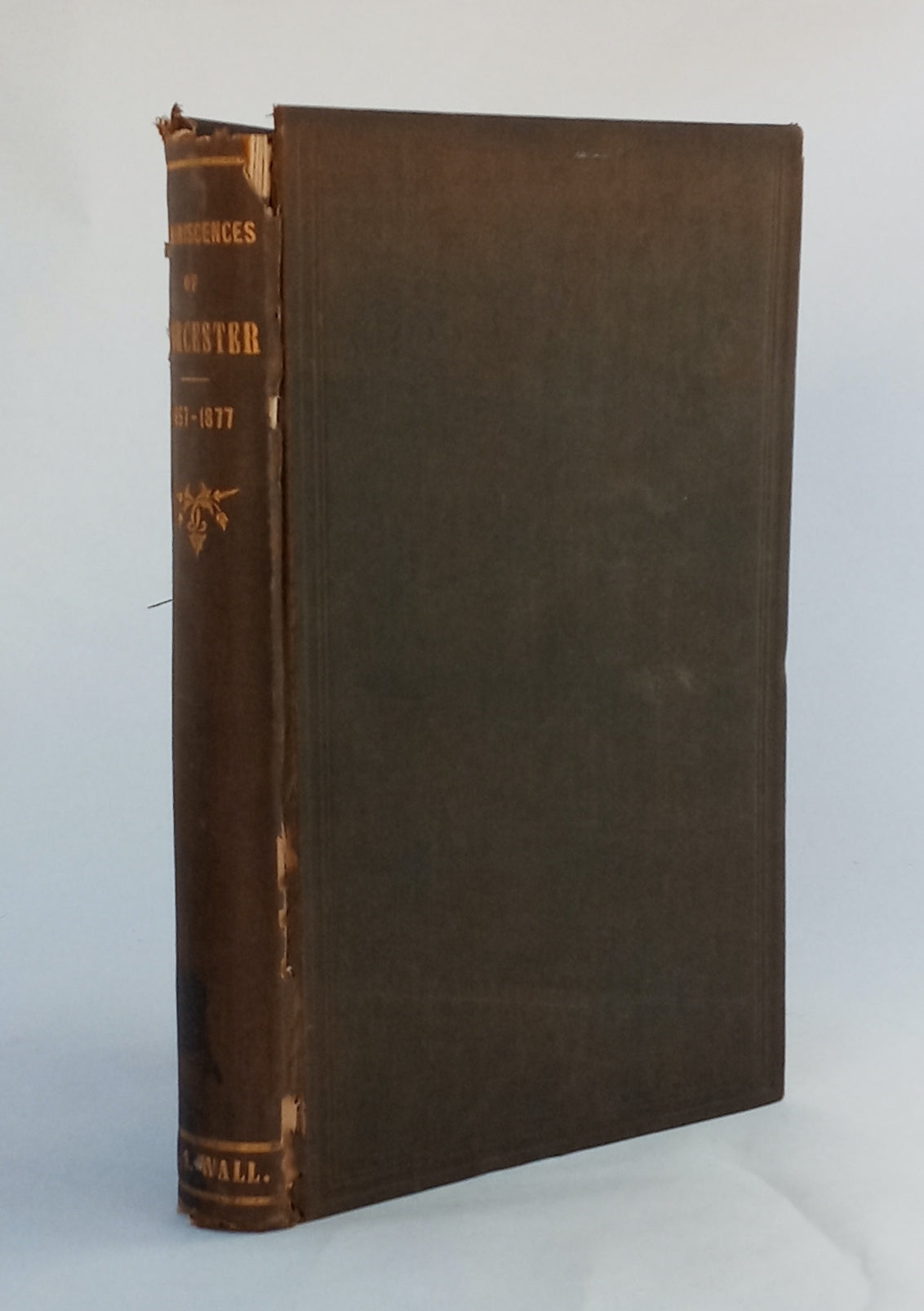 Reminiscences of Worcester, from the Earliest Period, Historical and Genealogical. With notices of early settlers and prominent citizens, and descriptions of old landmarks and ancient dwellings, accompanied by a map and numerous illustrations. book cover