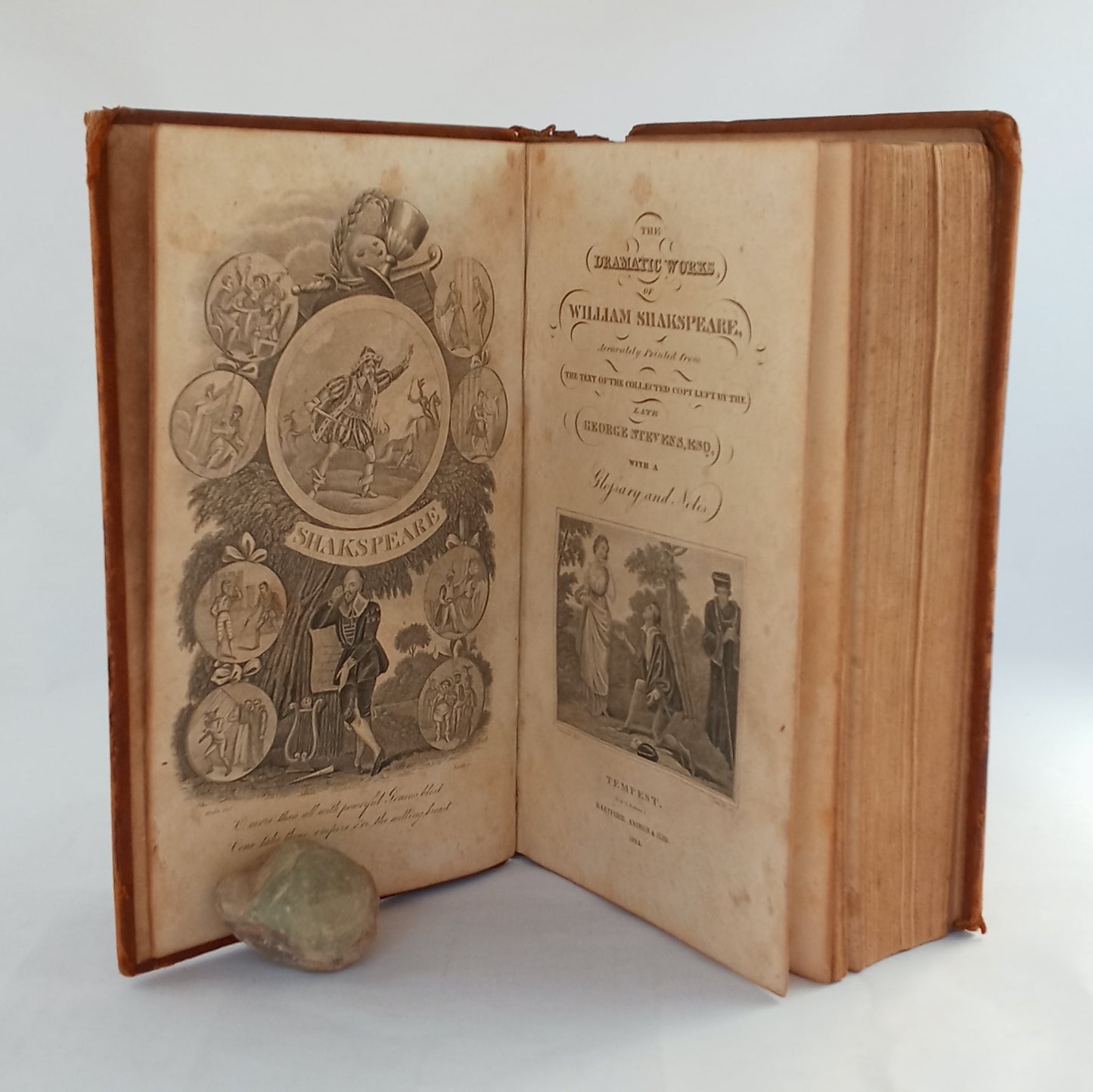 The Dramatic Works of William Shakespeare, accurately printed from the text of the corrected copy left by the late George Stevens, Esq., with a glossary and notes, and a sketch of the life of Shakespeare. In two volumes, vol. II ONLY book cover