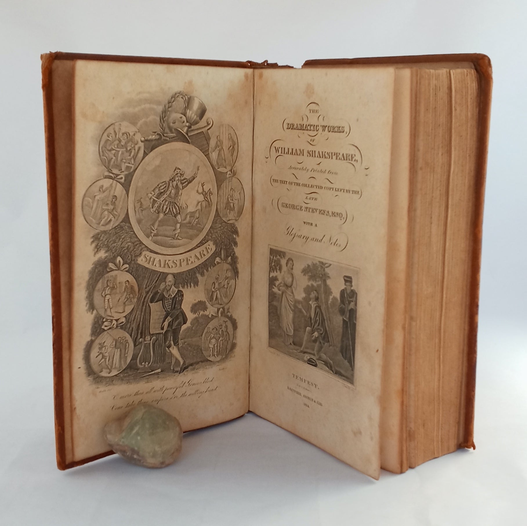 The Dramatic Works of William Shakespeare, accurately printed from the text of the corrected copy left by the late George Stevens, Esq., with a glossary and notes, and a sketch of the life of Shakespeare. In two volumes, vol. II ONLY book cover