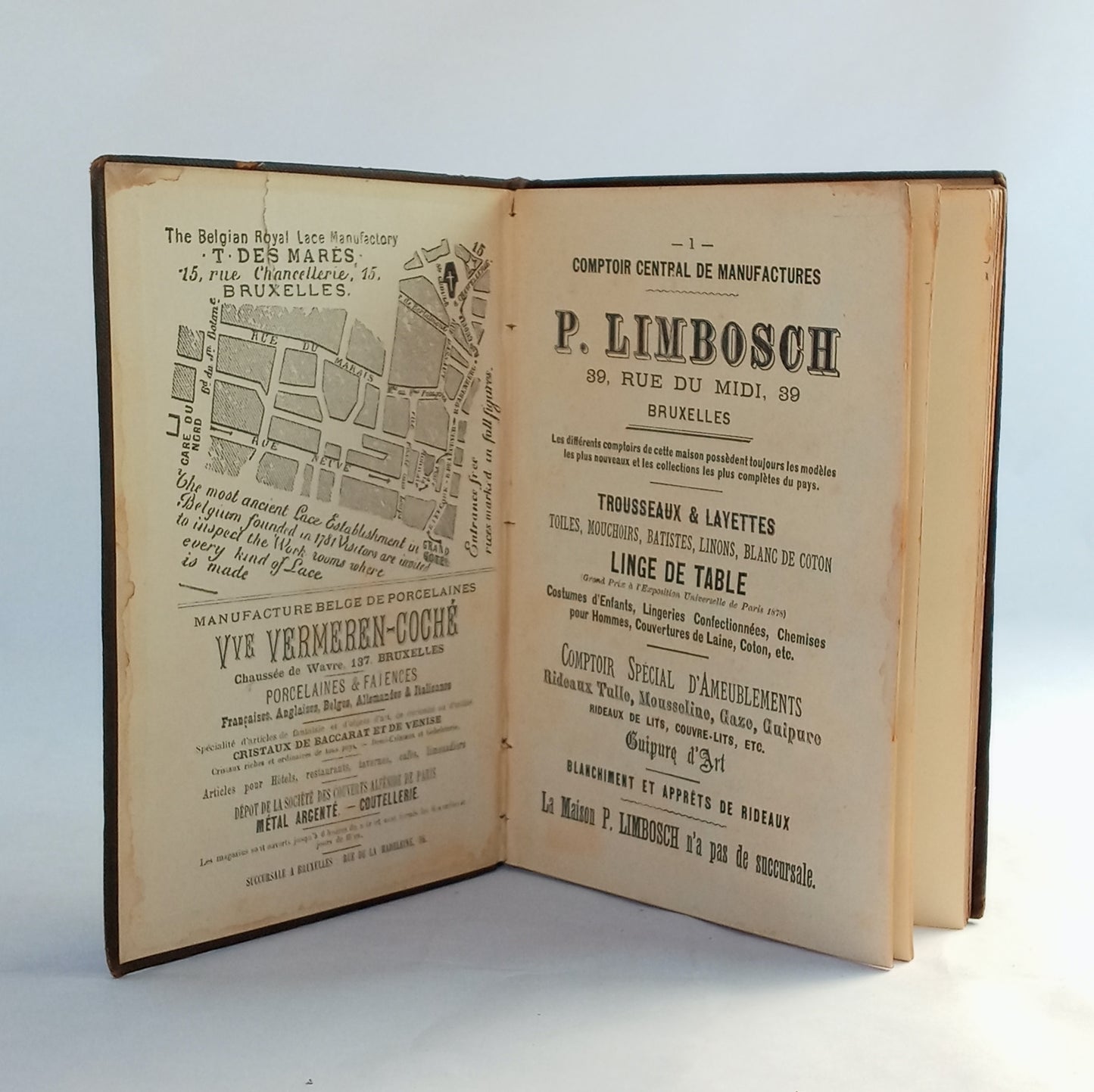 Guide de Bruxelles, Souvenir du Grand Hotel, 1882 book cover