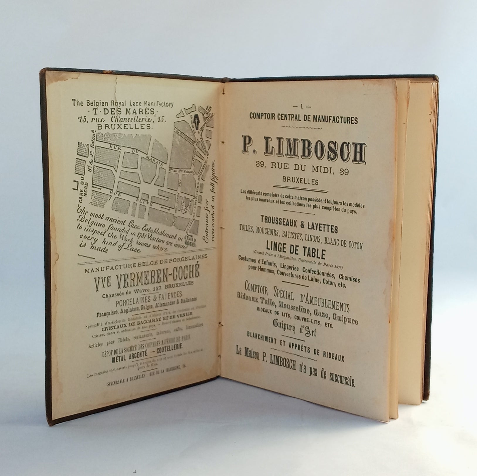 Guide de Bruxelles, Souvenir du Grand Hotel, 1882 book cover