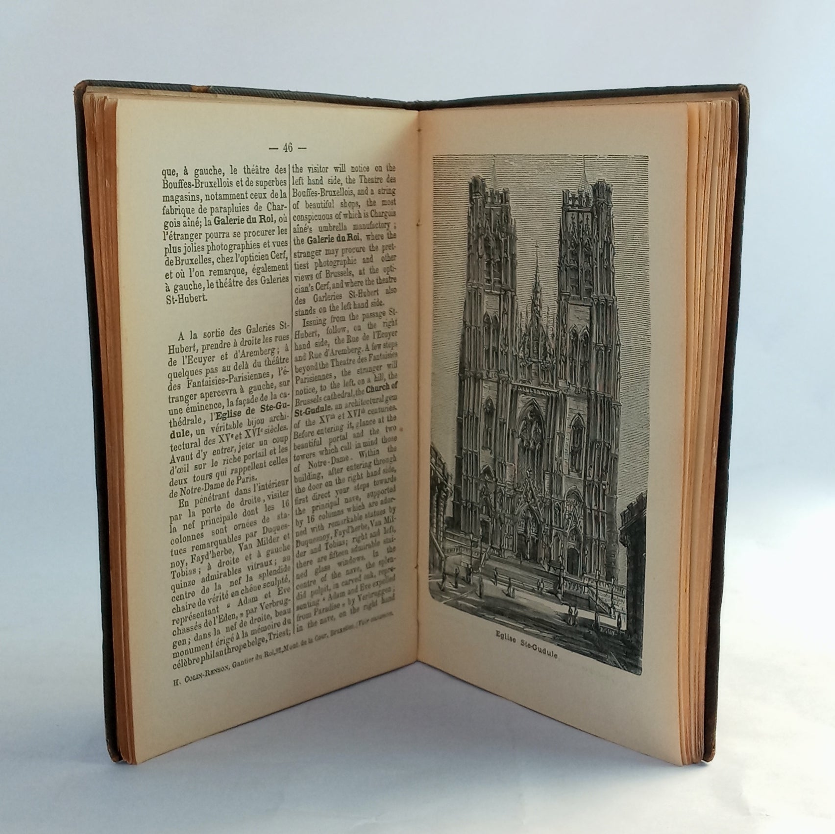Guide de Bruxelles, Souvenir du Grand Hotel, 1882 book cover