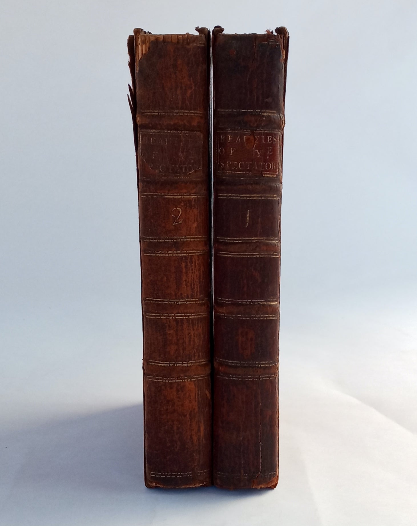 The Beauties of the Spectators, Tatlers, and Guardians, connected and digested under alphabetical heads. In two volumes. Volumes the first, and the second (I and II). book cover