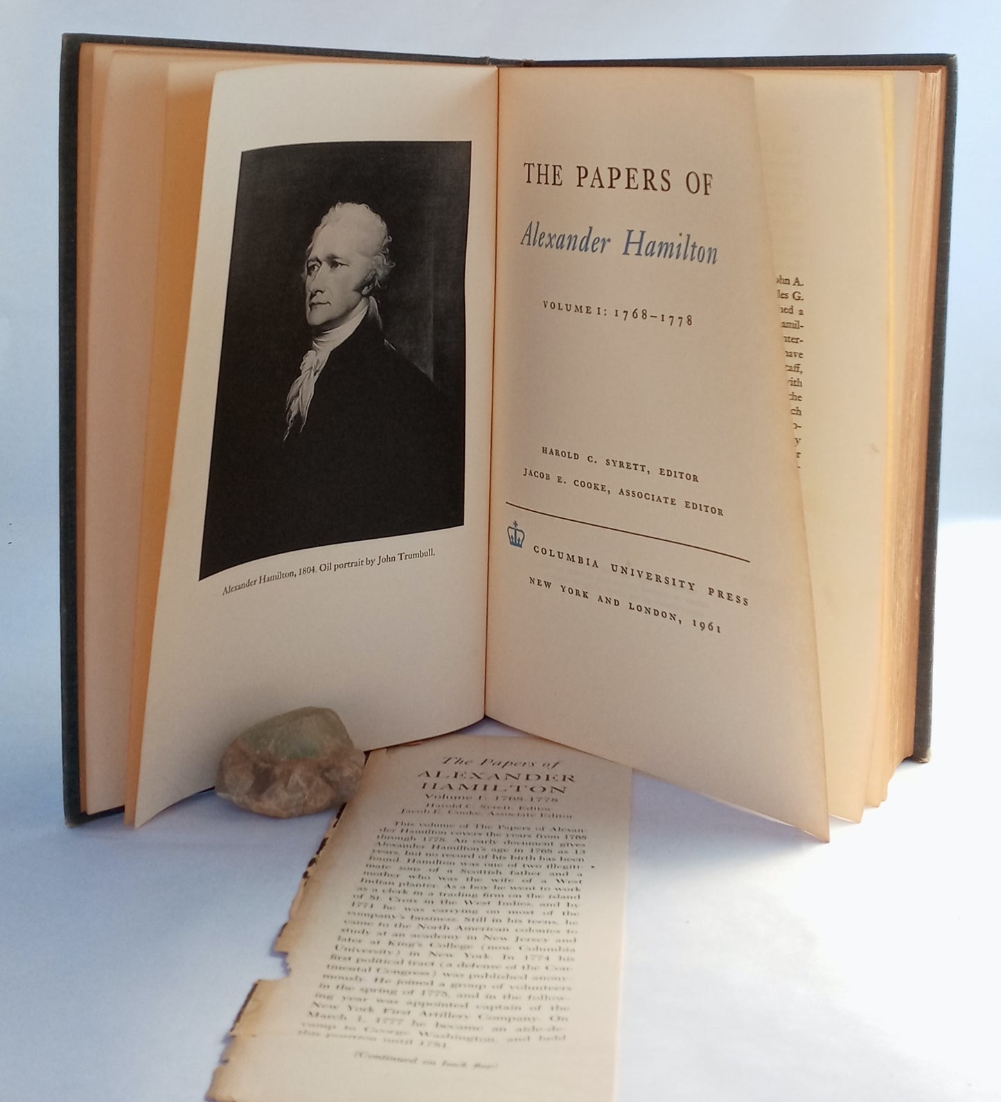 The Papers of Alexander Hamilton, Volume I: 1768-1778 book cover