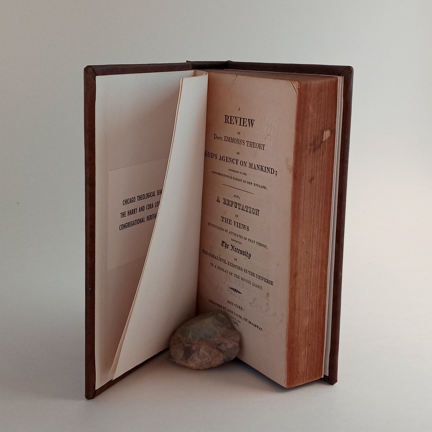 A Review of Doct. Emmons's Theory of God's Agency on Mankind; Addressed to the Congregational Clergy of New England. Also, a refutation of the views entertained by the advocates of that theory, respecting the necessity of the moral evil existing in the un