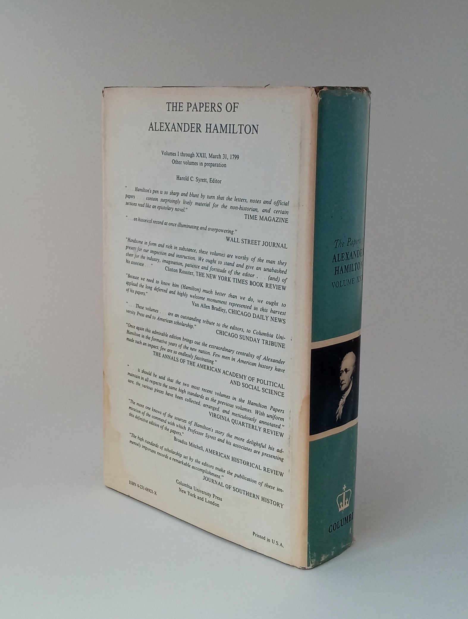 The Papers of Alexander Hamilton, Volume XXII: July 1798-March 1799 book cover