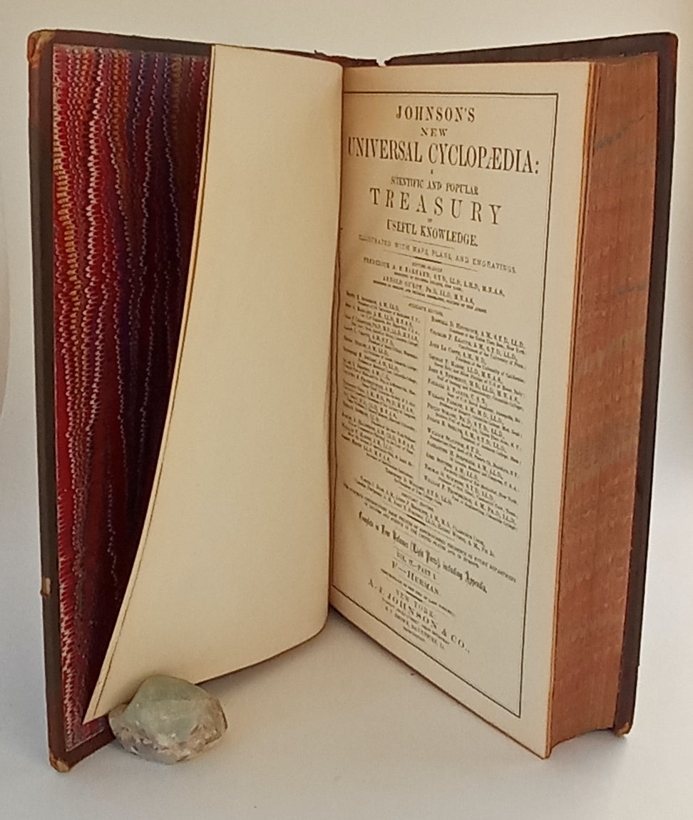 Johnson's New Universal Cyclopaedia: A Scientific and Popular Treasury of Useful Knowledge. Volume II, Part I ONLY. book cover