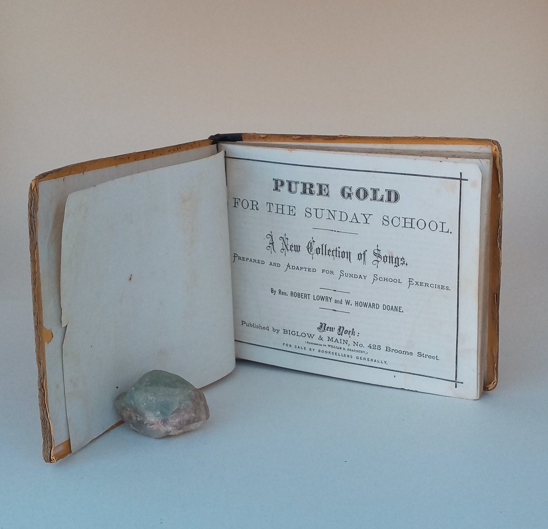 Pure Gold for the Sunday School. A New Collection of Songs. Prepared and Adapted for Sunday School Exercises. book cover
