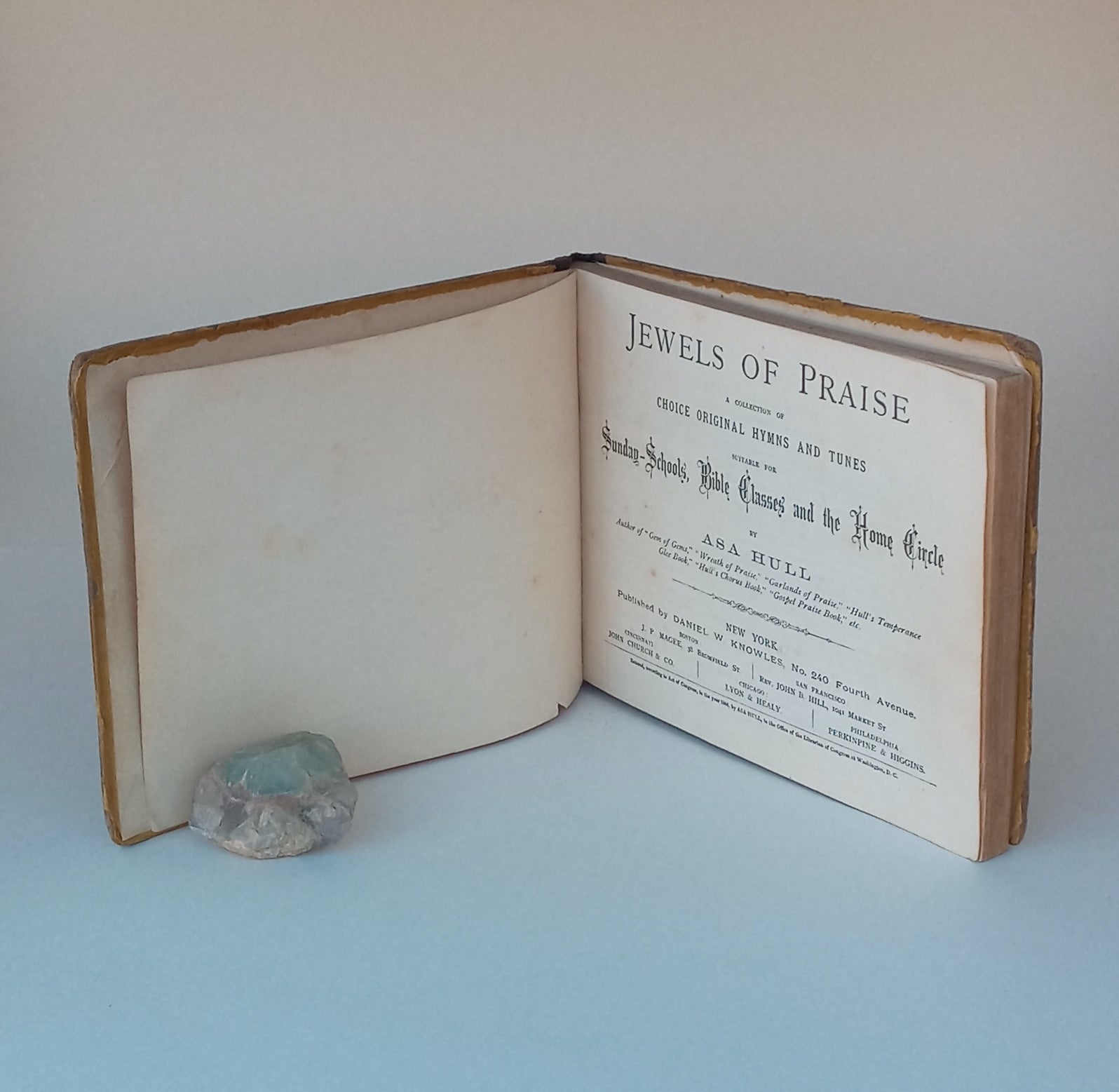 Jewels of Praise, a Collection of Choice Original Hymns and Tunes, Suitable for Sunday-Schools, bible Classes and the Home Circle book cover