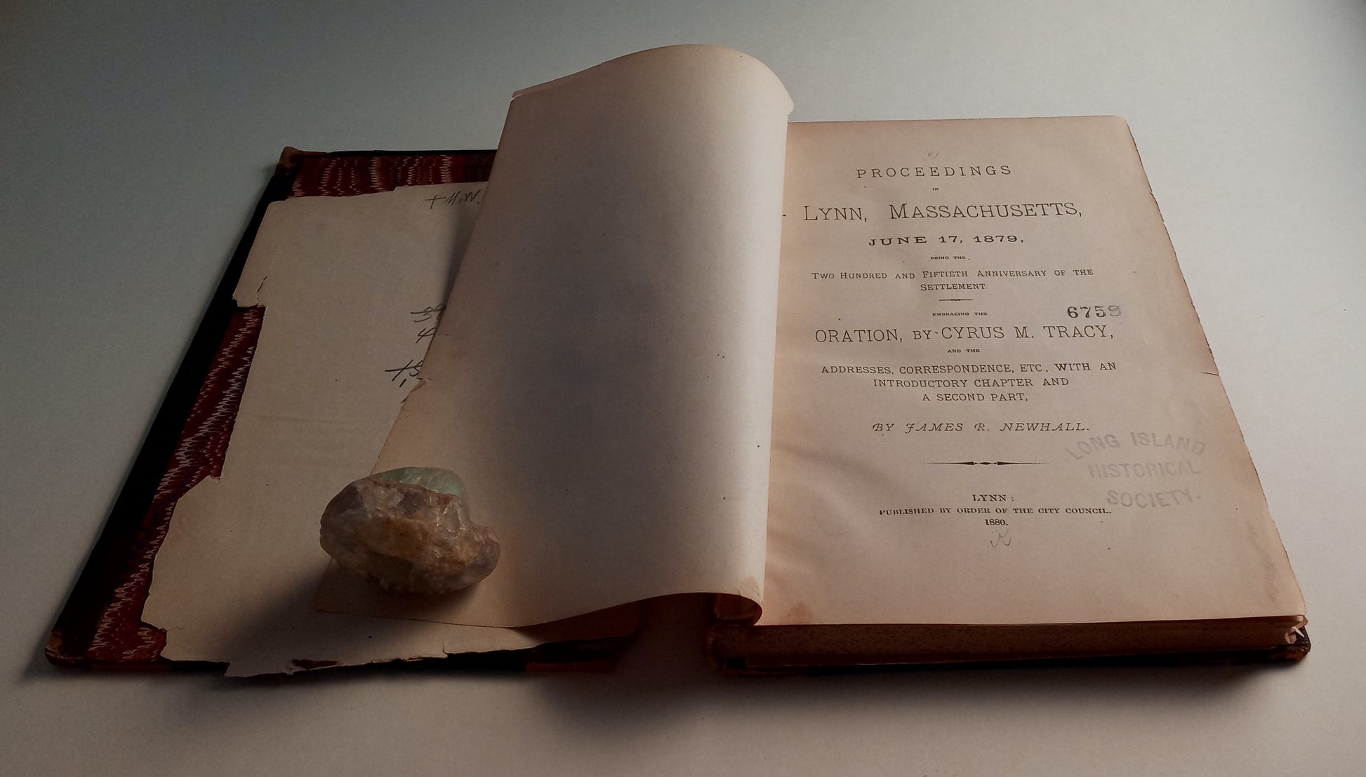 Proceedings in Lynn, Massachusetts, June 17, 1879, being the 250th anniversary of the settlement. Embracing the oration by Cyrus M. Tracy, and the addresses, correspondence, etc. with an introductory chapter and a second part. book cover
