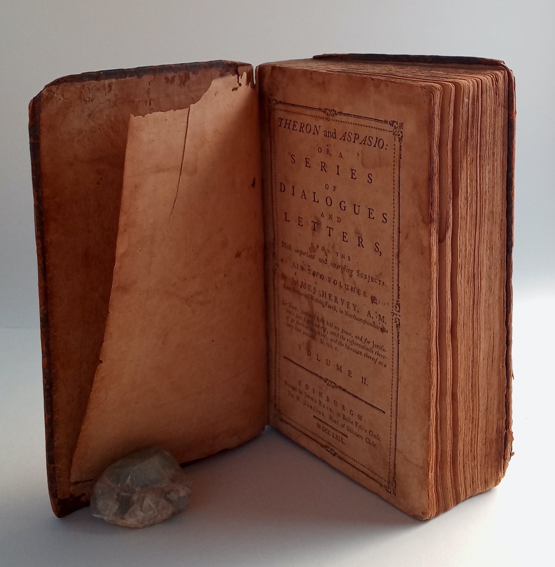 Theron and Aspasio: or, a Series of Dialogues and Letters, upon the most important and interesting subjects. In two volumes. Volume II. book cover