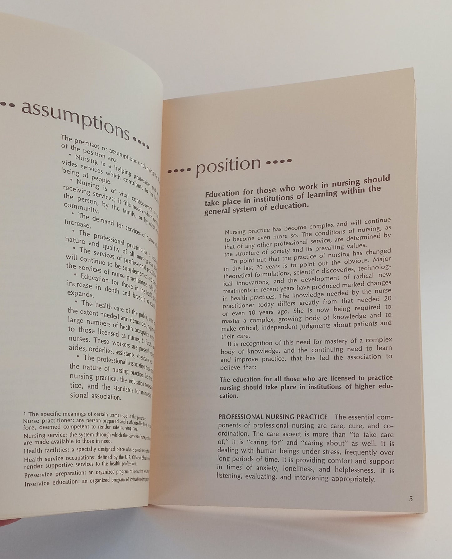 Educational Preparation for Nurse Practitioners and Assistants to Nurses: A Position Paper book cover