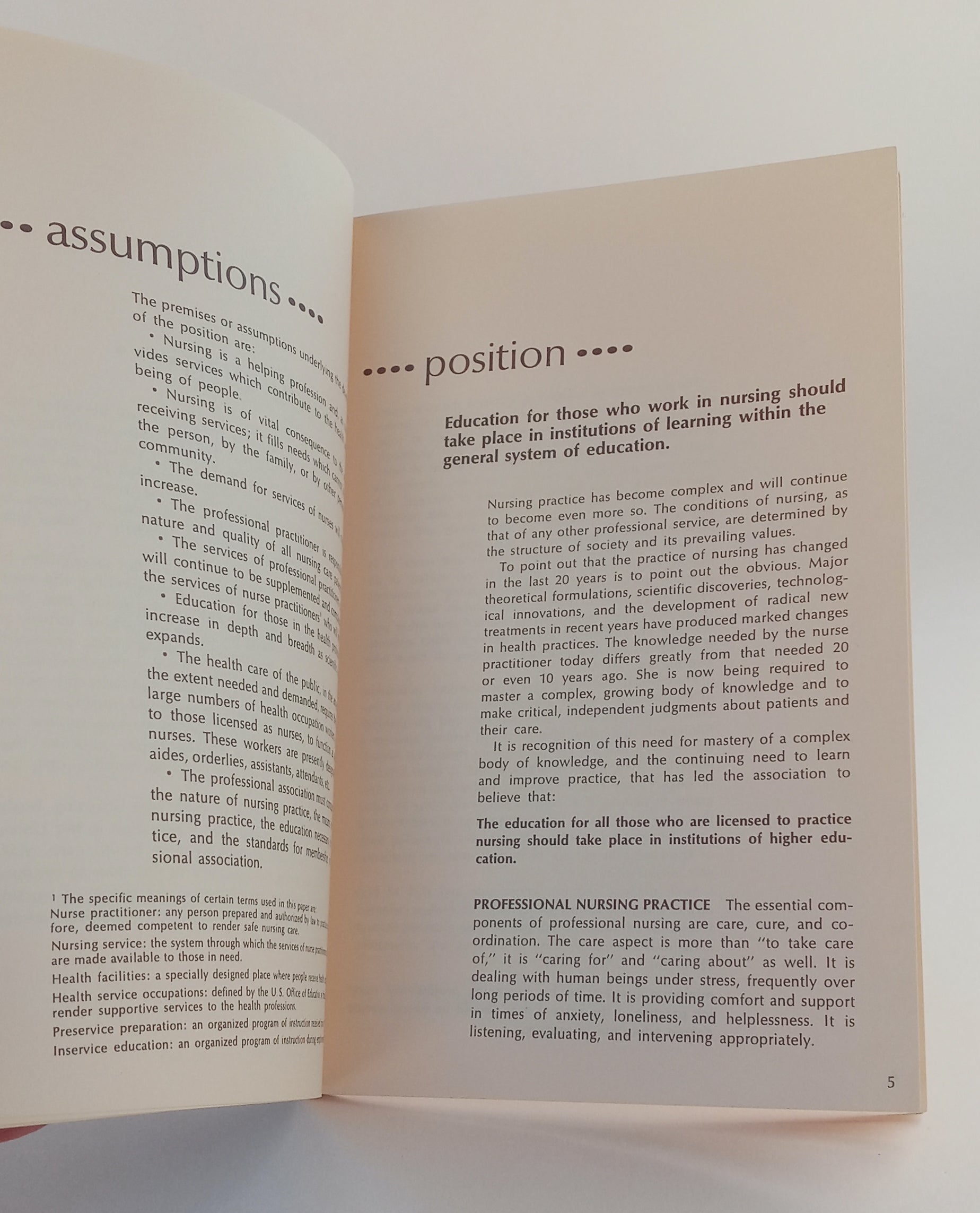 Educational Preparation for Nurse Practitioners and Assistants to Nurses: A Position Paper book cover