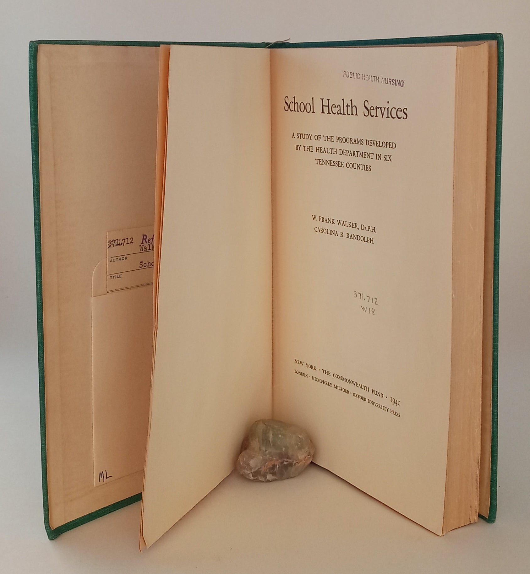 School Health Services: A Study of the Programs Developed by the Health Department in Six Tennessee Counties book cover