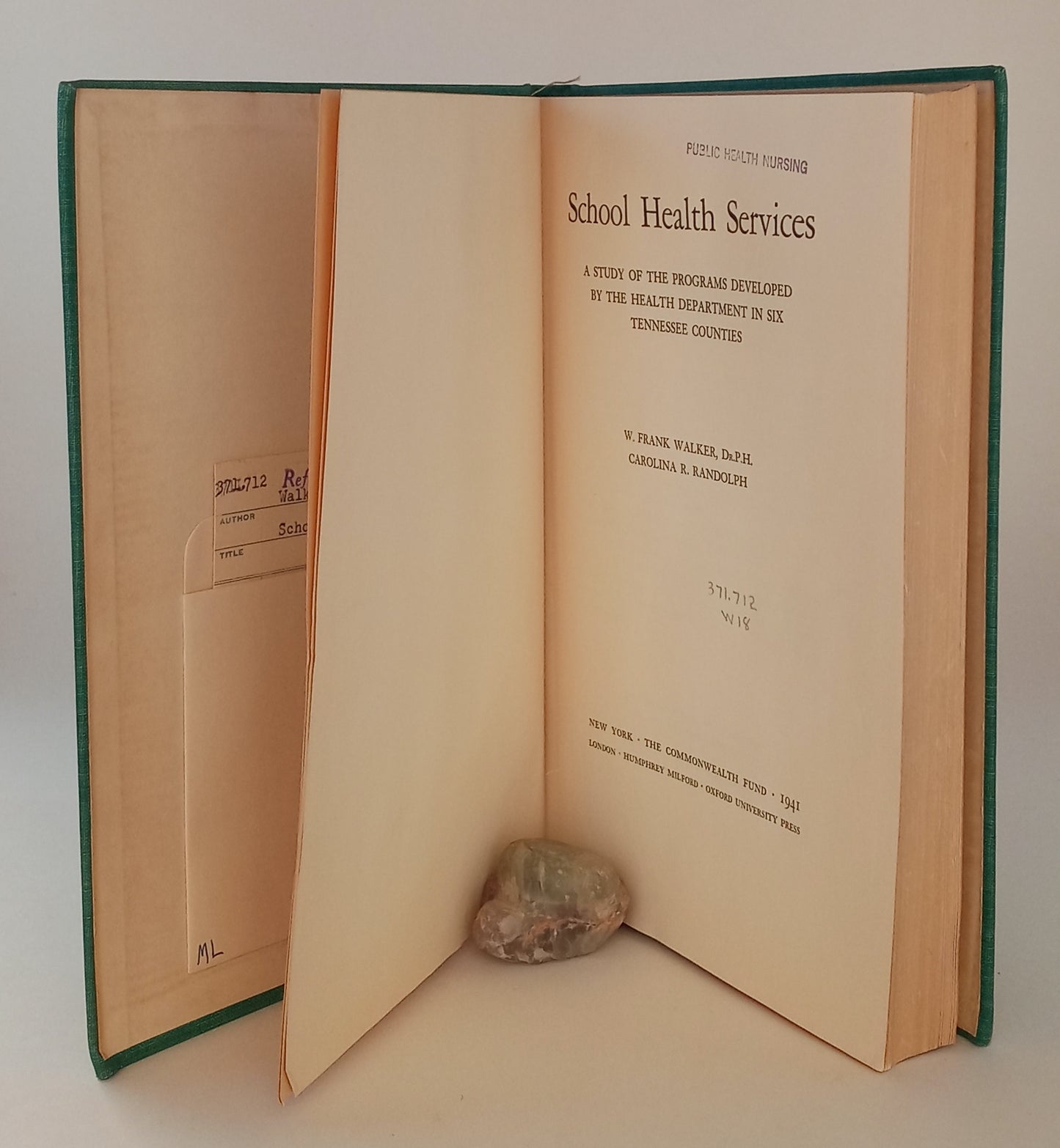 School Health Services: A Study of the Programs Developed by the Health Department in Six Tennessee Counties book cover