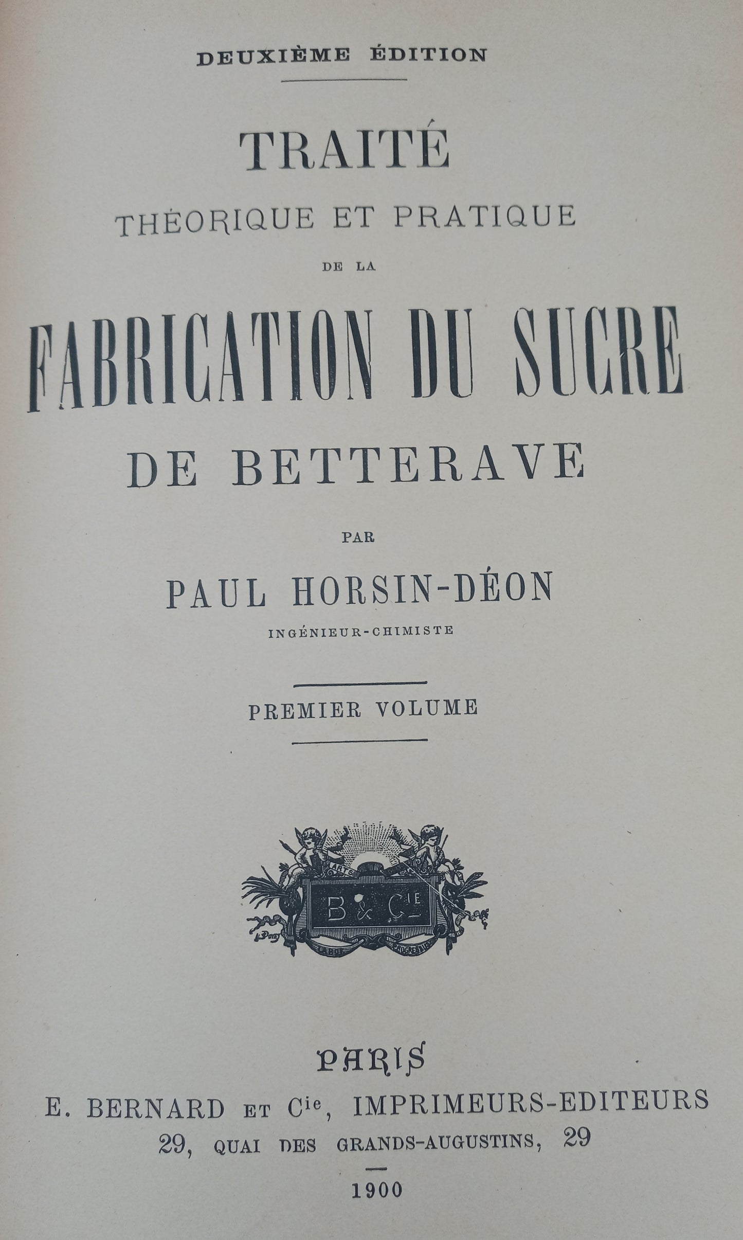 Traité Thèorique et Pratique de la Fabrication du Sucre de Betterave (Theoretical and Practical Treatise on the Manufacture of Beet Sugar) book cover
