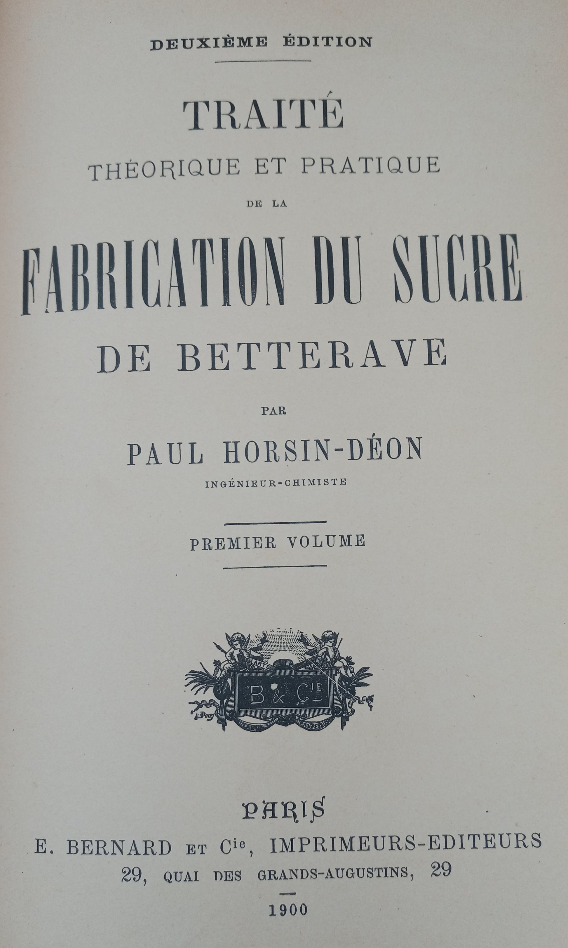 Traité Thèorique et Pratique de la Fabrication du Sucre de Betterave (Theoretical and Practical Treatise on the Manufacture of Beet Sugar) book cover