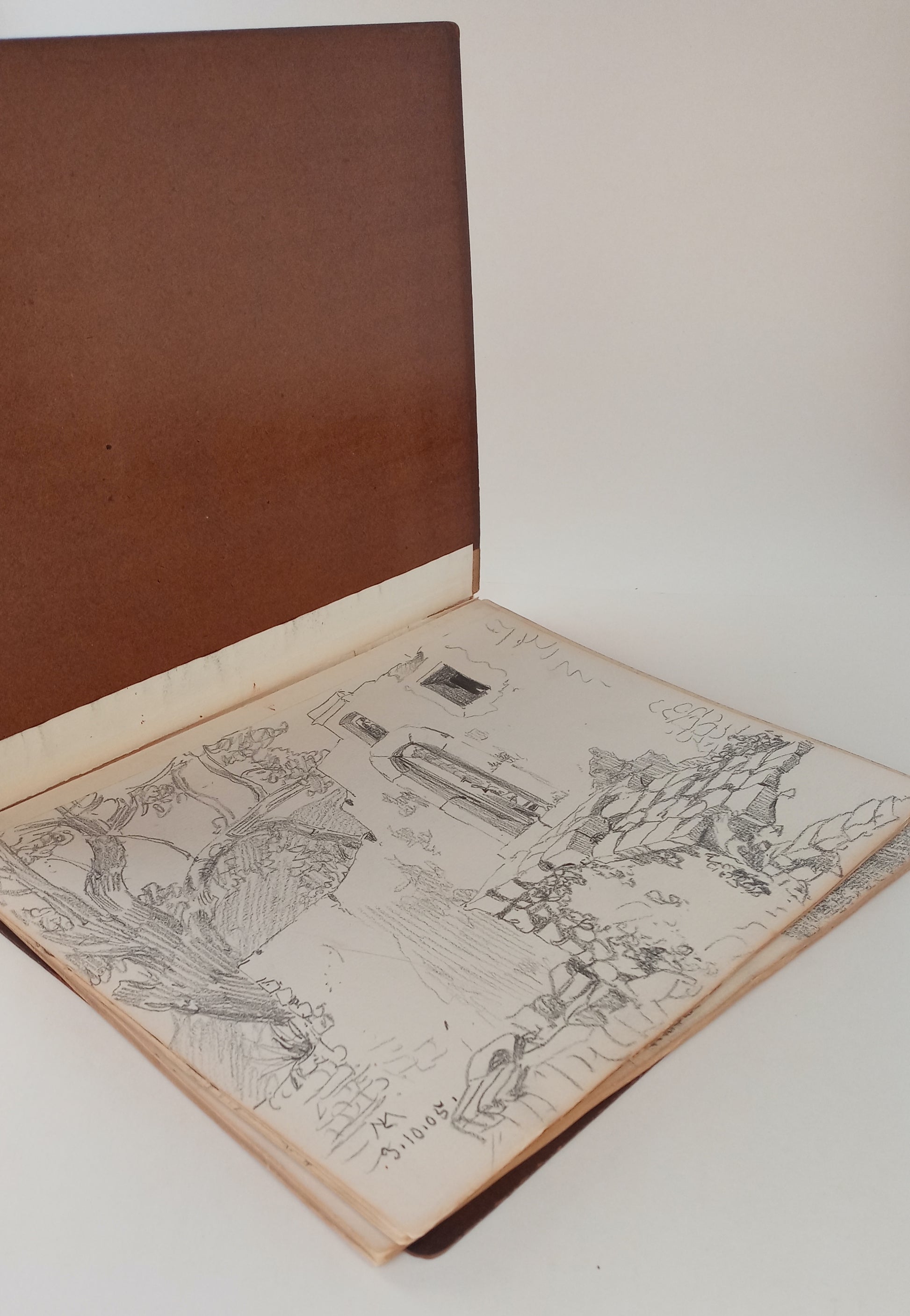 Travel sketchbook of Italy, original drawings in pencil and ink book cover