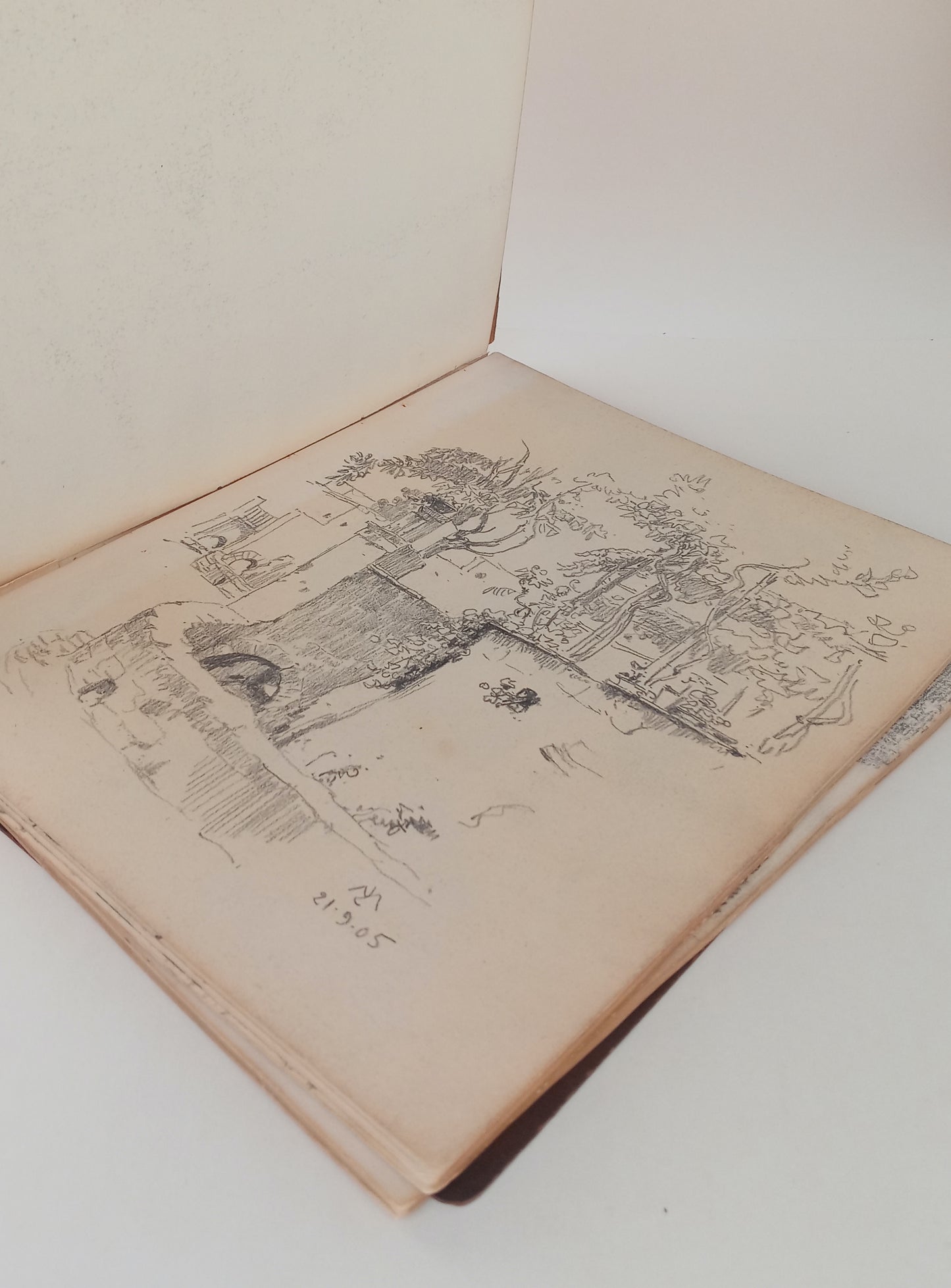 Travel sketchbook of Italy, original drawings in pencil and ink book cover