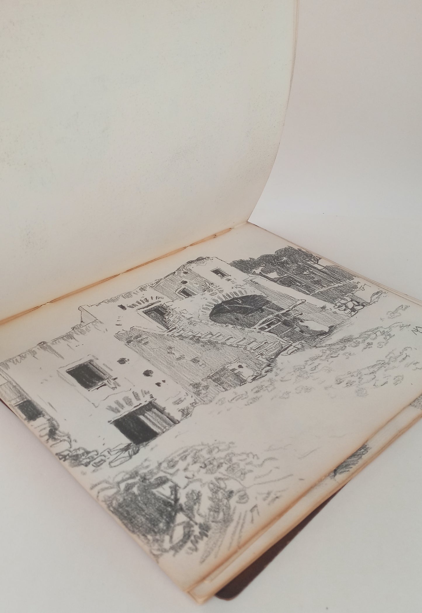 Travel sketchbook of Italy, original drawings in pencil and ink book cover