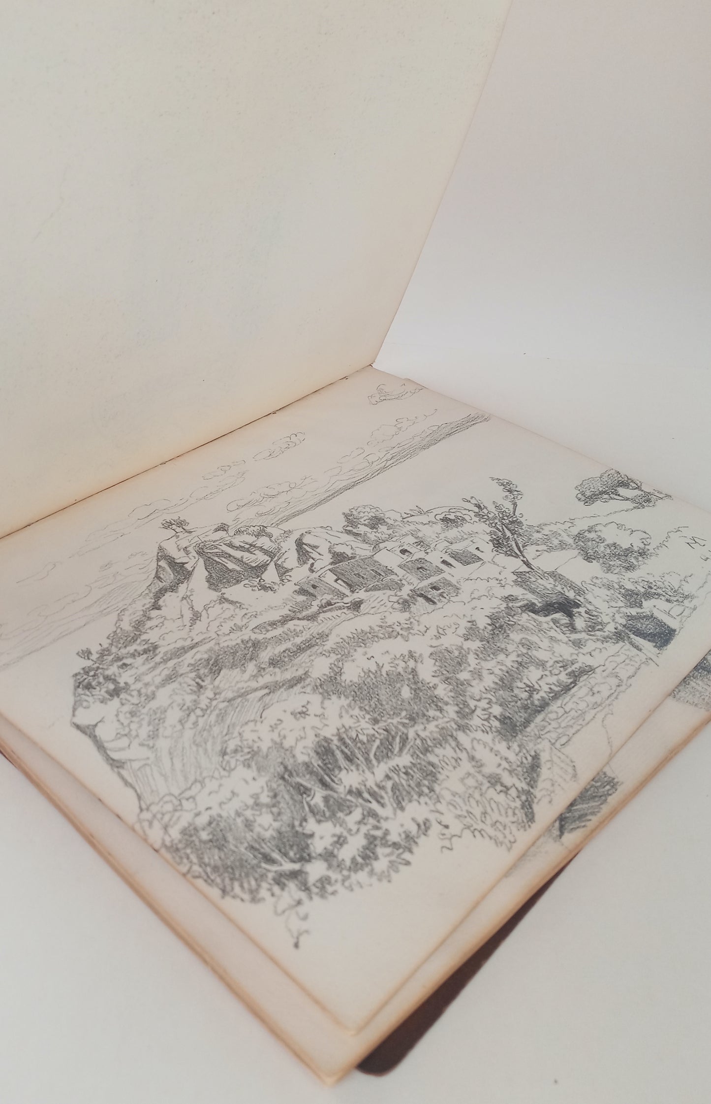 Travel sketchbook of Italy, original drawings in pencil and ink book cover