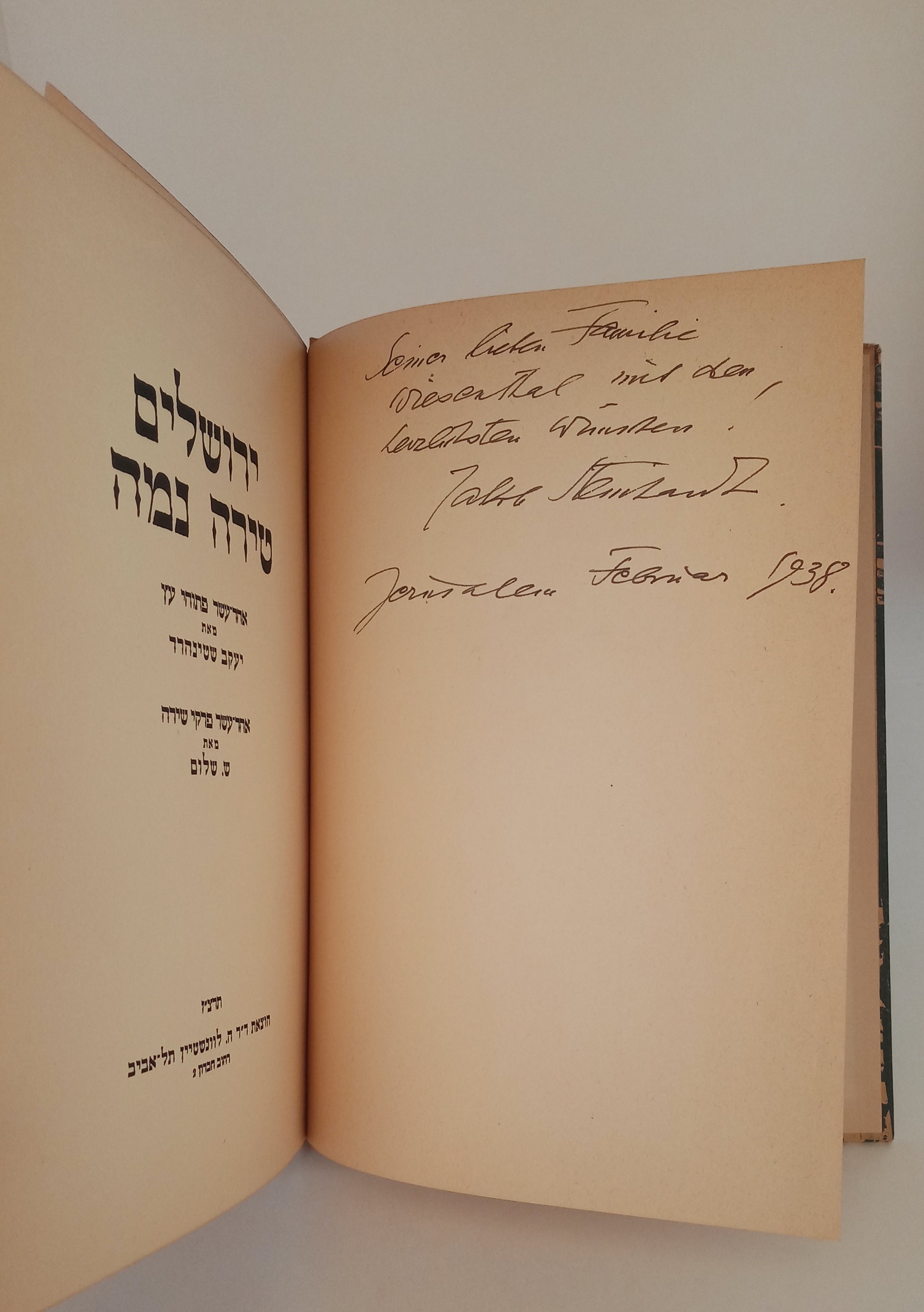 Jerusalem Slumbering Town: Eleven Wood-Cuts by Jacob Steinhardt, Eleven Hebrew Poems by Sh. Shalom book cover