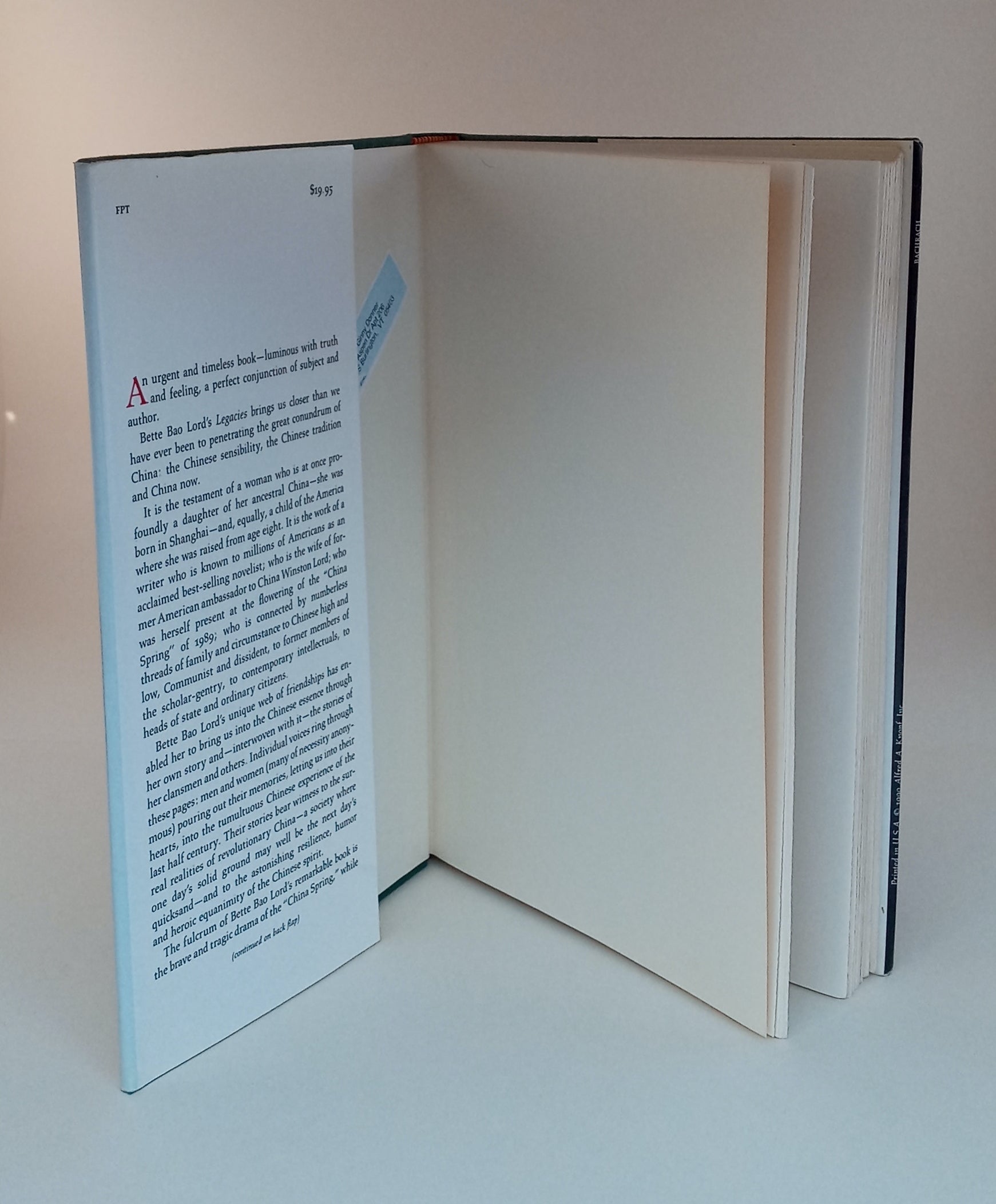 Legacies: A Chinese Mosaic book cover