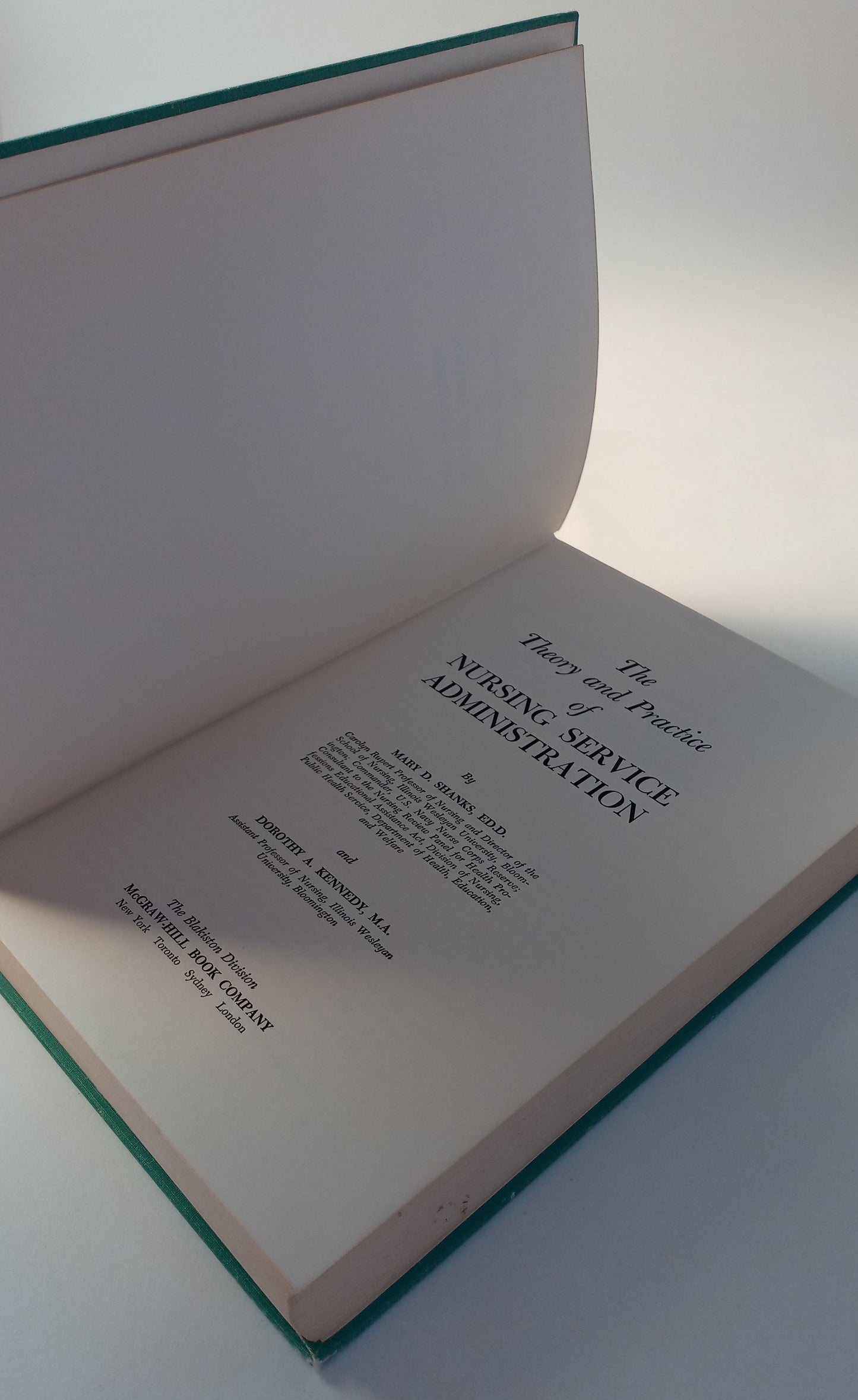 The Theory and Practice of Nursing Service Administration book cover