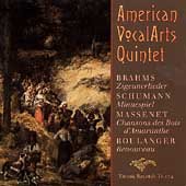 Vocal chamber music of Brahms, Schumann, Massenet, and Boulanger