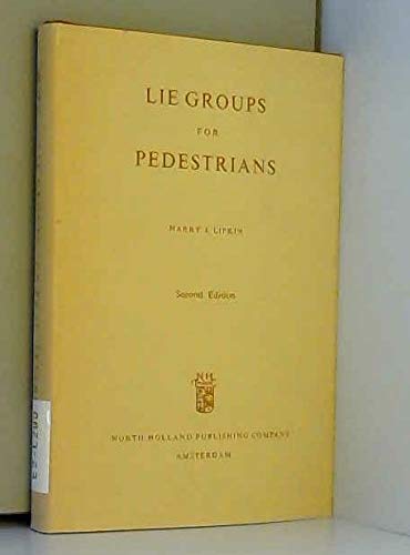 Lie groups for pedestrians book cover
